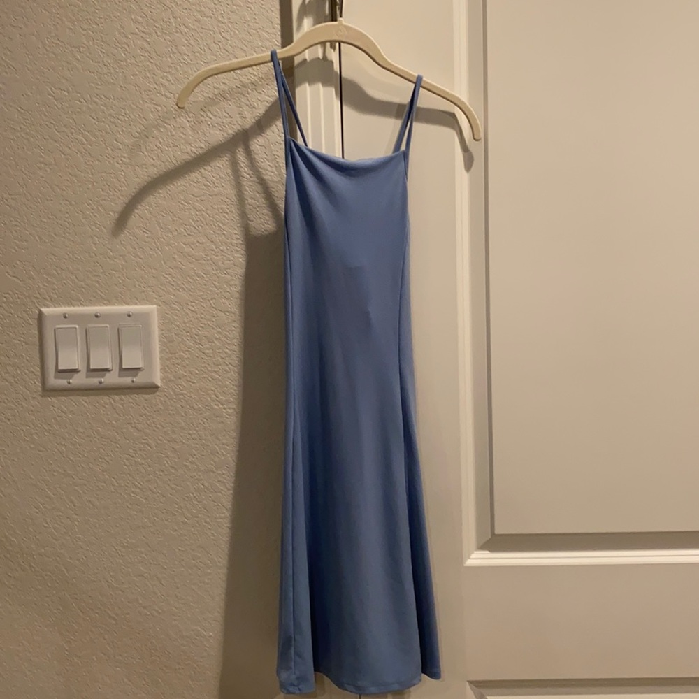 Urban Outfitters blue high neck mini dress, size s